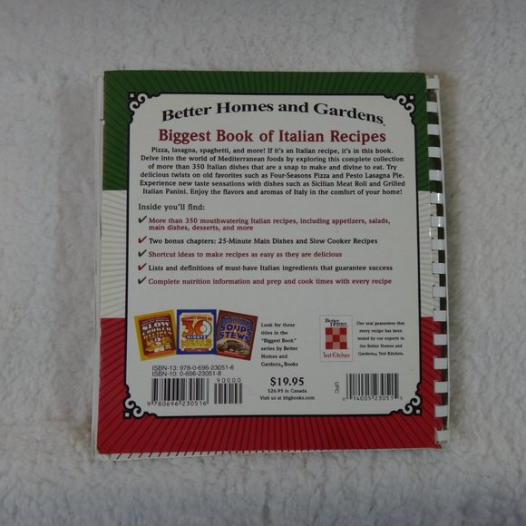 BETTER HOMES AND GARDENS BIIGEST BOOK OF ITALIAN RECIPES - Picture 5 of 5